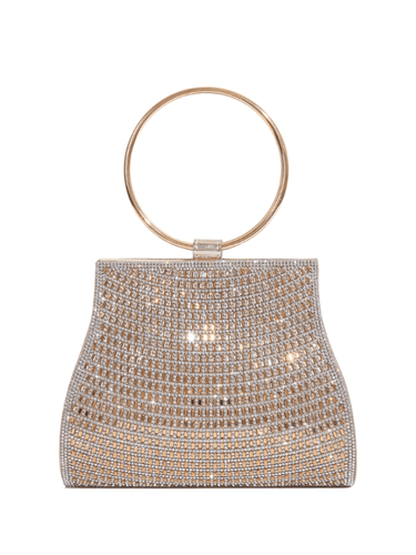 Women's Glass Diamond Handbag Evening Bags Clutch Purse Lady Clutches Evening Bag, Drestiny, Clutches, Handbags, Purses, Gold, United States, USA, Canada, Australia, New Zealand, United Kingdom, UK, Glass diamond handbag, diamond glass clutch, crystal evening bag, crystal clutch bag, rhinestone clutch, rhinestone handbag, sparkly handbag, sparkly clutch, bridal clutch, wedding handbag, shopdrestiny.com